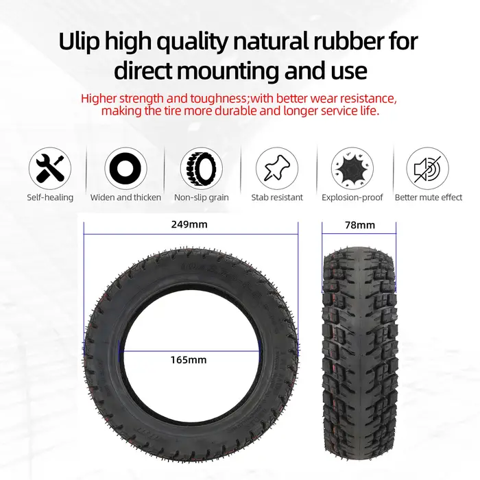 Ulip 10x2.75-6.5 pneu Tubeless auto-réparateur pour Scooter électrique Dualtron Speedway construit colle auto-réparable