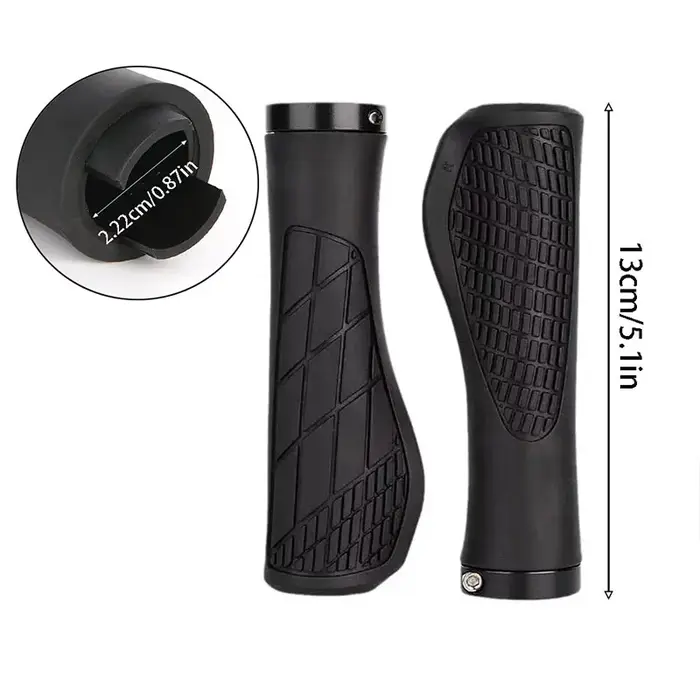Poignées de vélo VTT guidon anti-dérapant antichoc ergonomique verrouillable