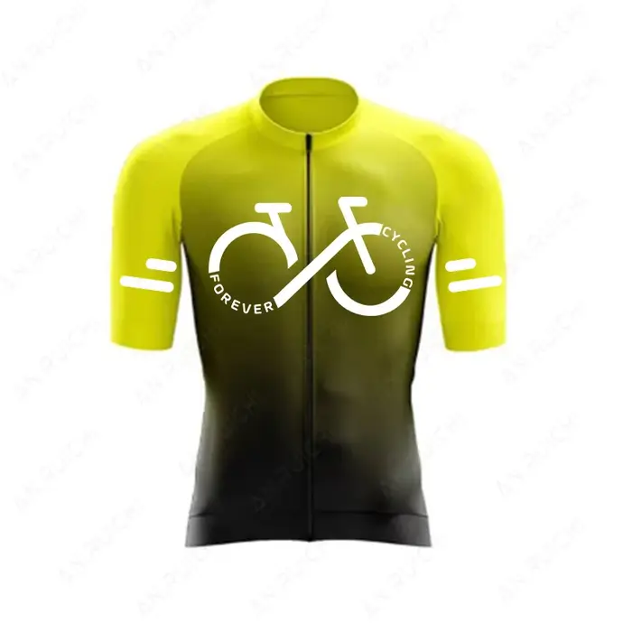 Maillot de cyclisme ensemble 2023 été Ropa Ciclismo hommes vélo cyclisme vêtements dégradé couleur VTT maillot vêtements de sport costume