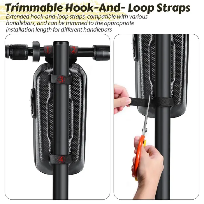 NEWBOLER, sac avant pour trottinette électrique de 6,5 litres, avec serrure à code, grande capacité, sac de rangement pour trottinette électrique, idéal pour une utilisation en extérieur, pour trottin