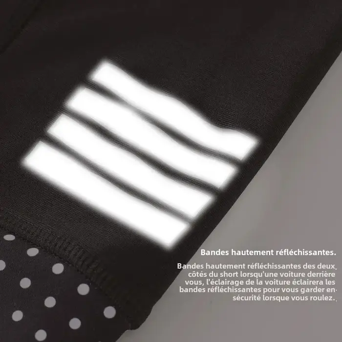 KEMALOCE short de cyclisme hommes blanc noir & gris & rouge Gel Pad été vélo Shorts course sur route Compression réfléch