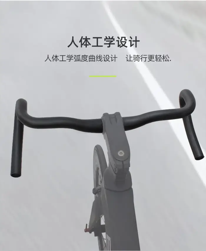 Guidon de vélo de course en alliage d'aluminium pour route et gravier