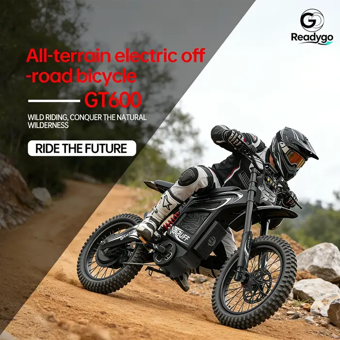 Readygo EKXBike BIBUFF GT600 Vélo électrique tout-terrain 85 km/h Moteur sans balais 7500W Batterie au lithium 72V30AH