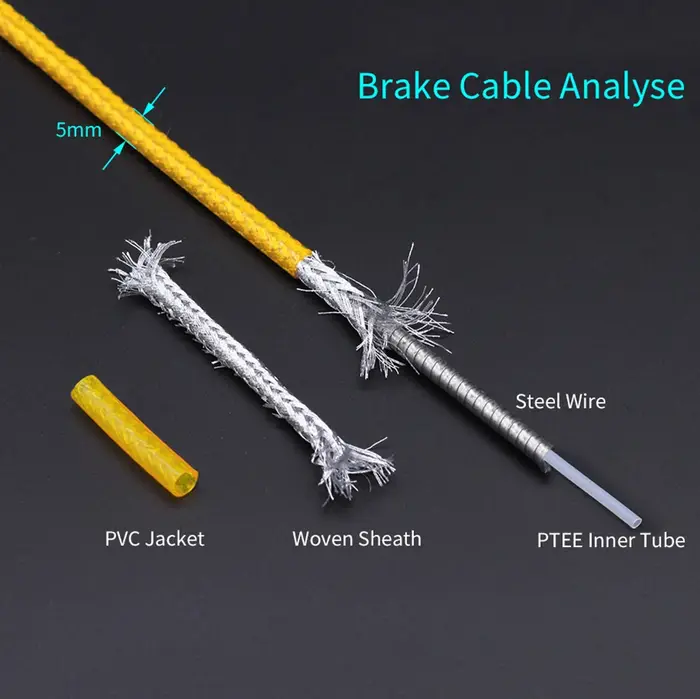 Tissage de 3 mètres, boîtier de câble de frein de vélo, 5mm, câble de frein de changement de vitesse