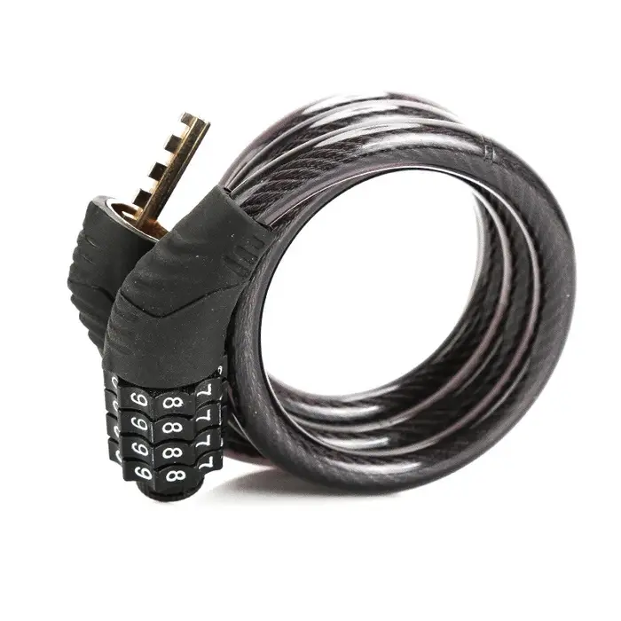 Serrure à chaîne antivol pour vélo à 4 chiffres, Mini Cycle pliable, serrure de sécurité en acier po