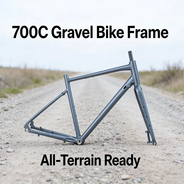Cadre de vélo tout-terrain en alliage d'aluminium 700C avec frein à disque