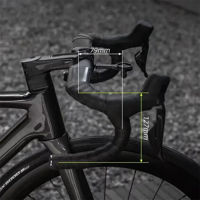 Guidon de gravier entièrement en carbone 31.8x340/360/380/400/420mm vélo de course réduire la résistance barre pliée