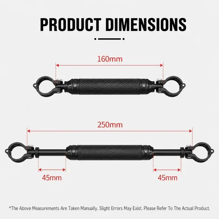 Support télescopique pour guidon de vélo en fibre de carbone