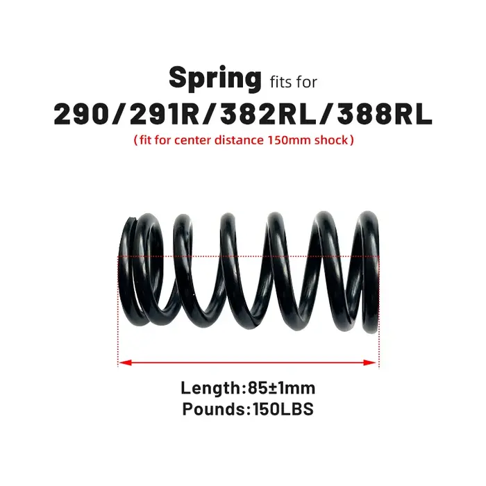 EXA forme vélo 290 291r 260 amortisseur arrière Suspension amortisseurs ressort 85mm de long 450lbs 