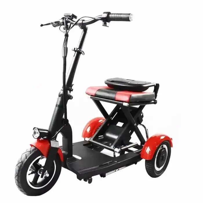 Trottinette Électrique Pliable et Légère avec 3 Roues pour Adulte, Mini Tricycle avec Siège, pour Pe