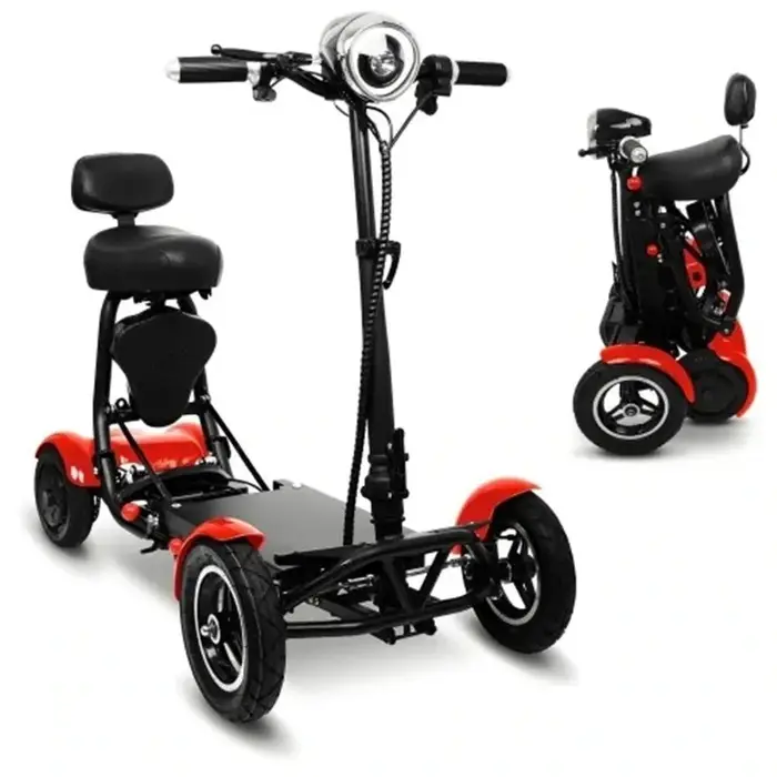 Trottinette Électrique Pliable à Quatre Roues pour Homme et Femme, Scooter de Mobilité, Moteur de Touriste, 250W