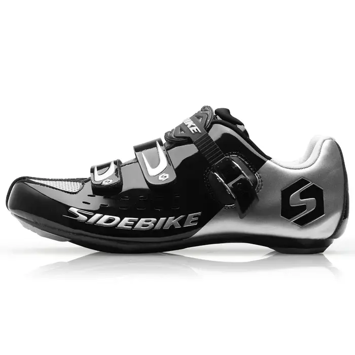 Sidebike-Chaussures de vélo de route autobloquantes pour hommes, haut-parleur de vélo, noir, profess