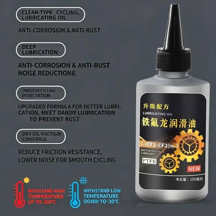 Lubrifiant Spécial Vélos 100ml – Huile Sèche pour Chaîne VTT et Vélo de Route