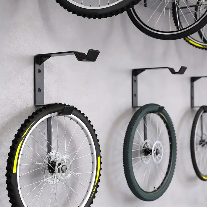 1/2 crochets verticaux pour vélo avec support de pneu