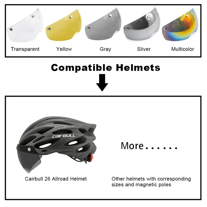 Casque de vélo avec visière transparente