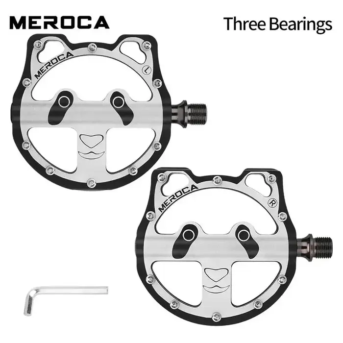 Nouvelle pédale de vélo dessin animé Panda forme 3 roulements en aluminium pliant