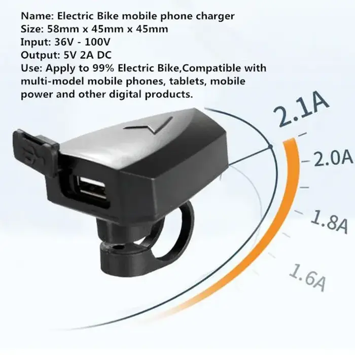 Chargeur USB pour vélo électrique