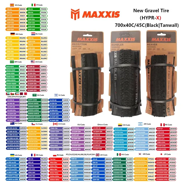 Pneu de vélo de gravier MAXXIS New REAVER RAMBLER RECEPTOR ASPEN ST HYPR-X Tubeless 700x40C/45C/55C