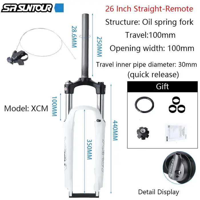 Fourche de vélo SUNTOUR EPIXON originale 26 pouces, 27,5 pouces, 29 pouces, fourche à air et huile (