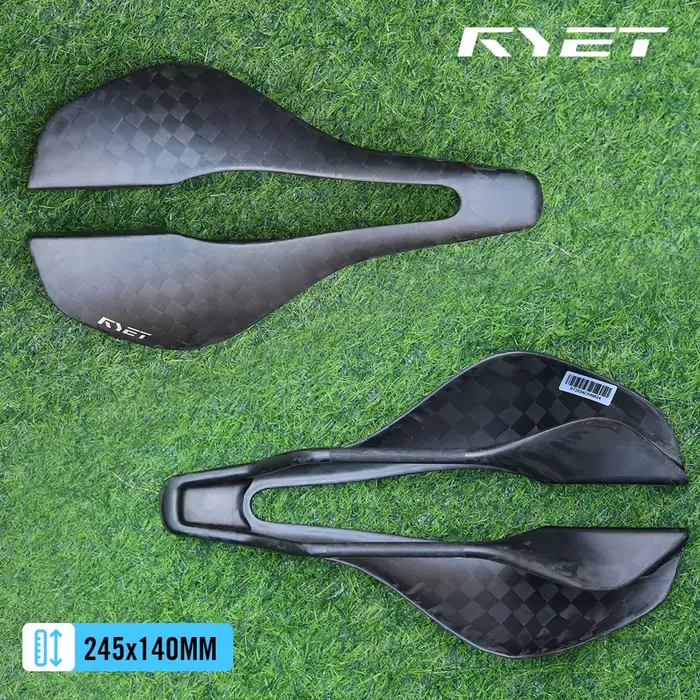 Selle en carbone super légère RYET, rail ovale entièrement en carbone 7x9mm 245x140mm pour triathlon