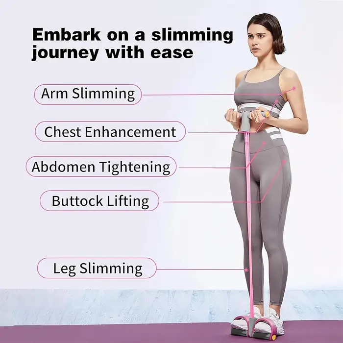 Entraîneur de fitness portable à domicile avec pédale antidérapante et poignée souple