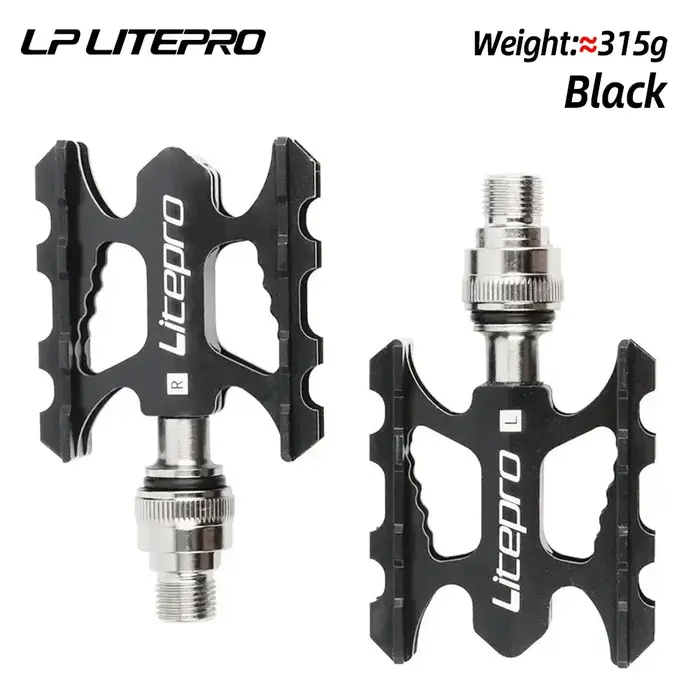 Litepro pédale de vélo ultralégère à dégagement rapide en alliage d'aluminium vélo pliant repose-pie