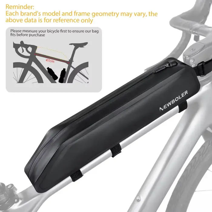 NEWBOLER 2L sac de vélo cadre Portable Tube avant sac de cyclisme vtt route
