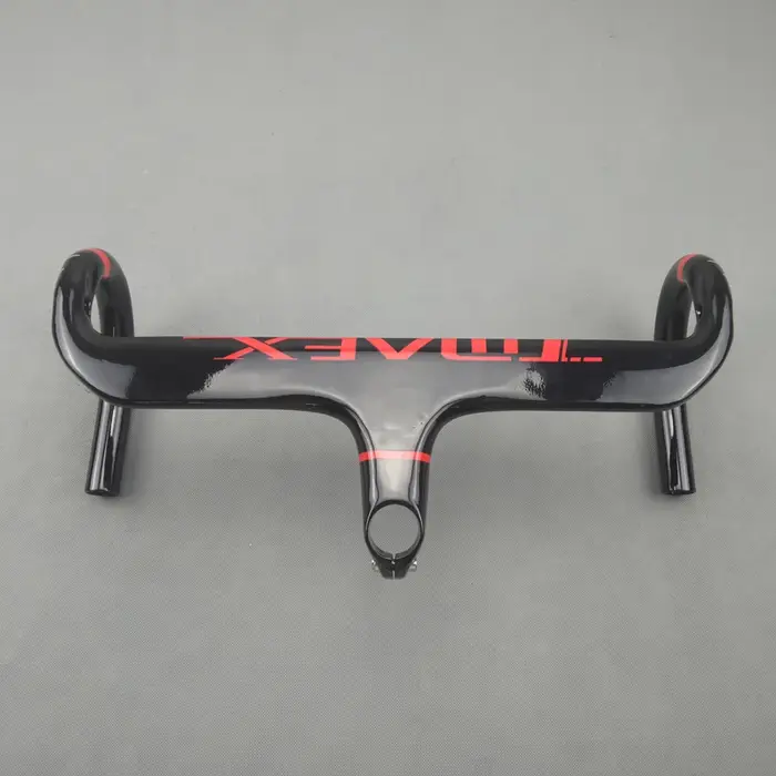 Guidon en carbone pour vélo de route, guidon de vélo, barre pliée, noir brillant, rouge, 400mm, 420m