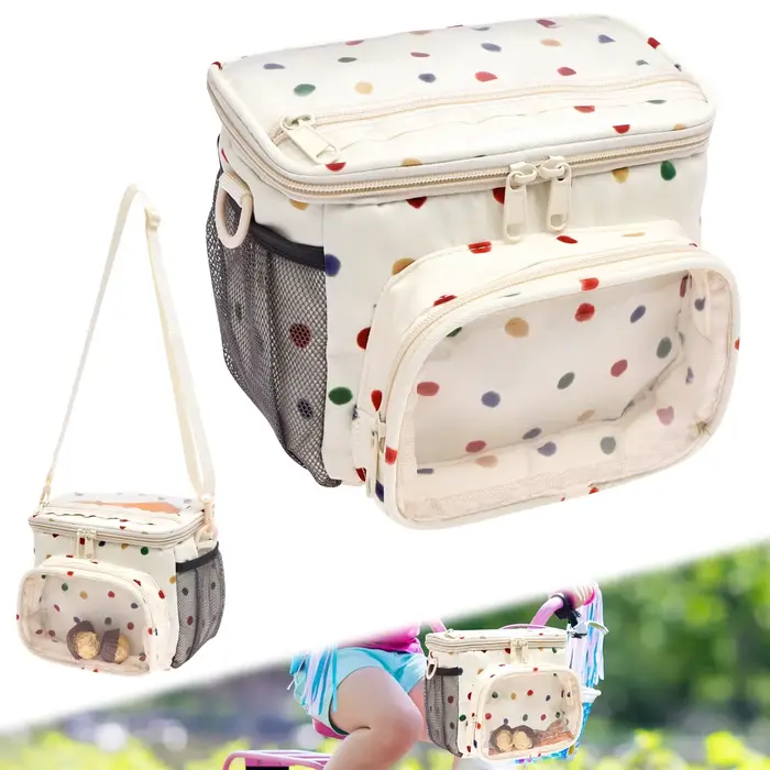 Sac de vélo pour enfant, panier de rangement pour guidon, multi-poches, sac de transport suspendu po