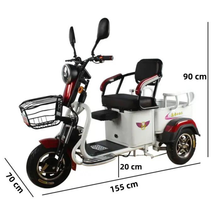 Tricycle électrique Cargo puissant pour adulte