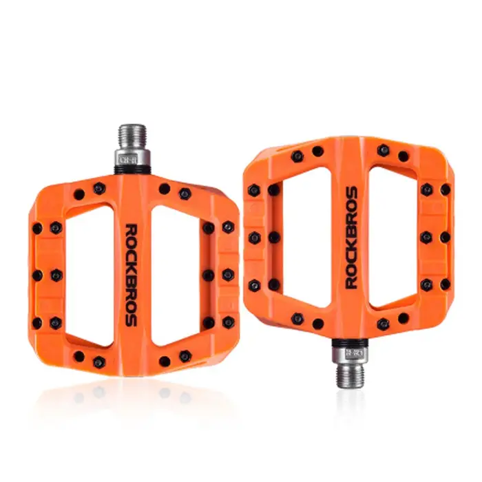 Pédales de vélo ROCKBROS 9/16 pour VTT, vélo de route, pédale plate légère, large et antidérapante pour vélos de cyclo-cross.
