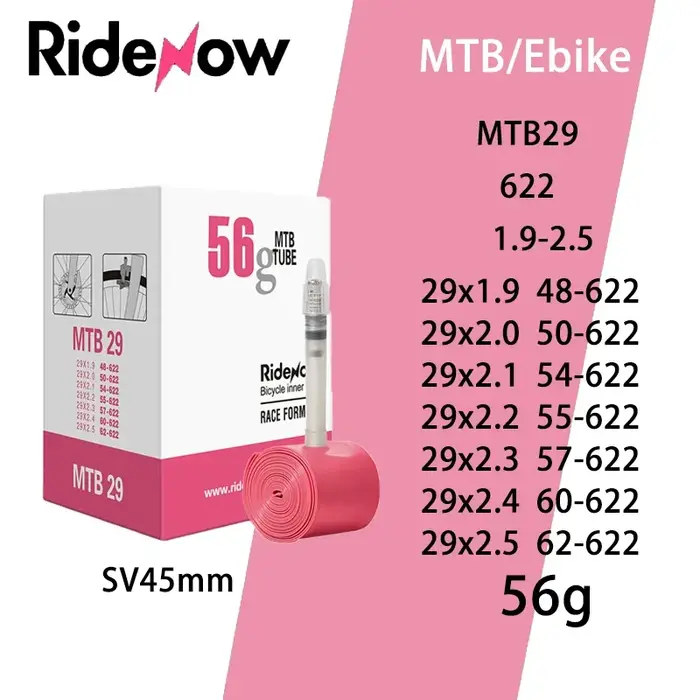 Ridenow chambre à air de vélo vtt ultralégère 26 pouces 27.5