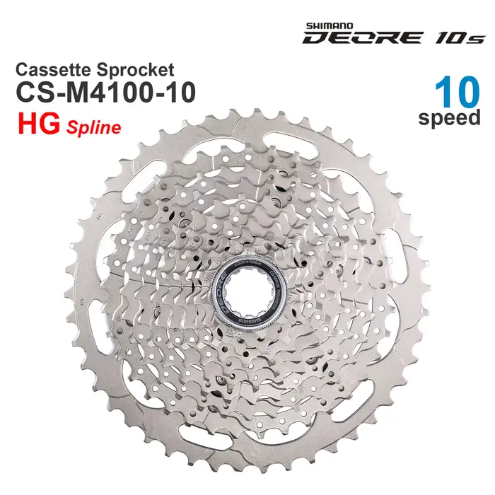 SHIMANO DEORE M4100 Pignon de cassette 10 V CS-M4100-10 10 vitesses - HYPERGLIDE -11-46T, 11-42TOrig