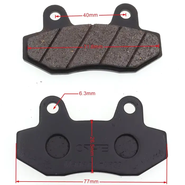Plaquettes de frein à disque avant pouvez-vous 6 pour scooter cyclomoteur