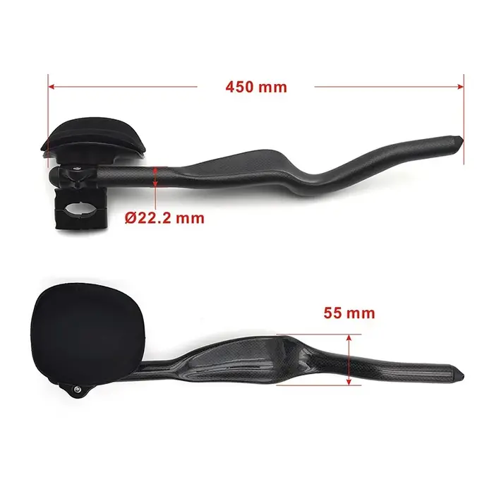 Vélo de route Triathlon temps d'essai 3K repose-vélo entièrement en carbone guidon TT 35 ° Pour extension