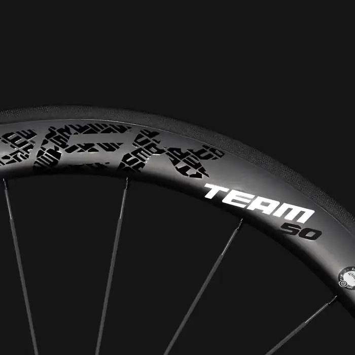 SUPERTEAM Classic Pro R25-50 700C Roues de vélo de route en carbone Clincher Tubeless Frein sur jante Logo Noir