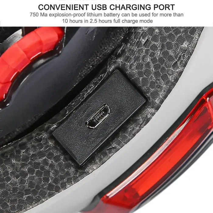 Casque de vélo avec avertissement lumineux intégré