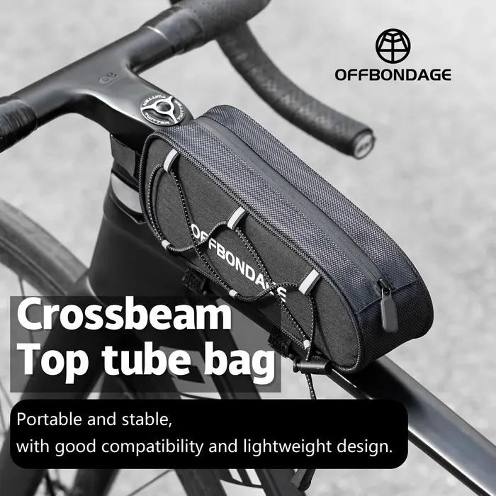 OFFBONDAGE Sacoche de vélo imperméable et réfléchissante pour tube supérieur avant