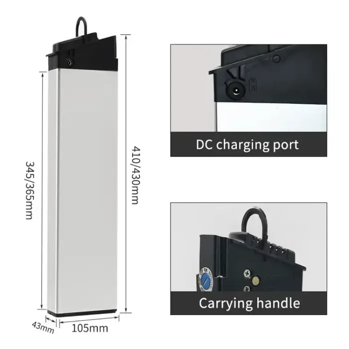48V 10Ah 12Ah 17Ah batterie de vélo électrique pliante ampli DCH 006 pour Samebike LO26 20LVXD30 XP2.0 Batteries