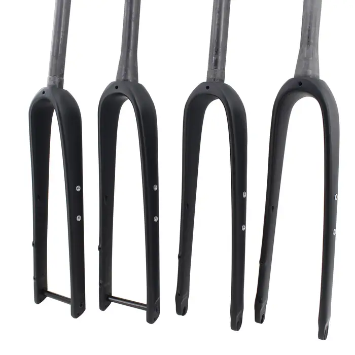 Date 700C Cyclocross voyage gravier vélo de route UD plein en Fiber de carbone vélo fourche avant frein à disque avec trou pour porte-bagages