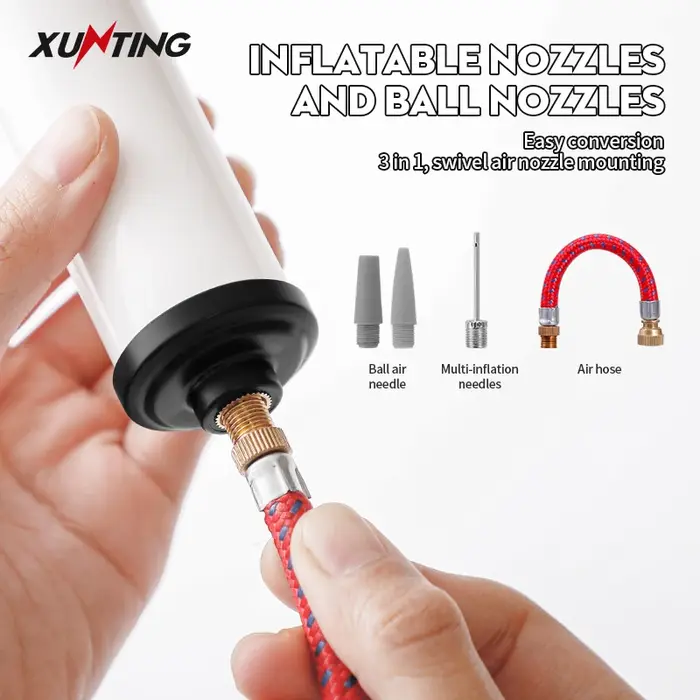 Xunting pédale vtt pompe à vélo vtt vélo balle pompe à Air gonfleur Schrader pompes à vélo accessoires de gonflage compacts pour la natation