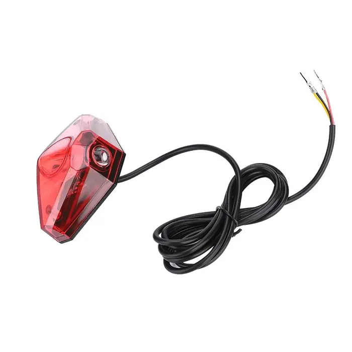 Feu arrière de vélo électrique durable 6-80V, lampe de sécurité LED en plastique, installation facil