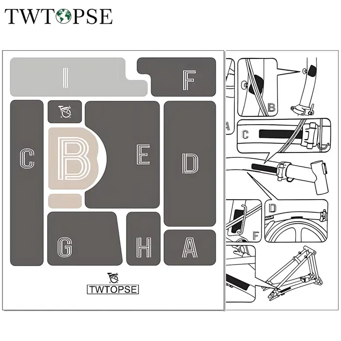TWTOPSE – Film de Protection pour vélo pliant Brompton