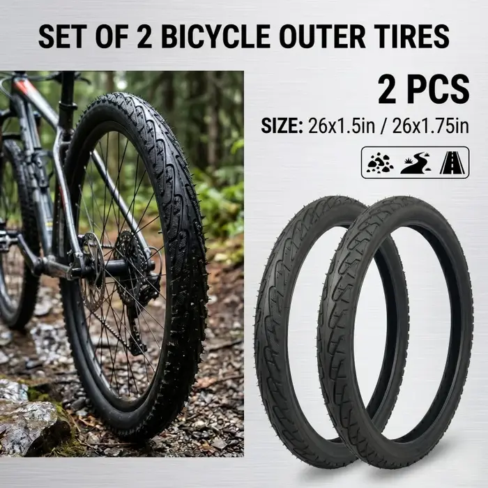 1 paire de pneus de vélo de 26 pouces