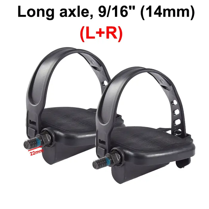 2 pièces pédales de vélo de rotation 9/16 pouces antidérapant 1/2 pouces pédales de vélo d'exercice 