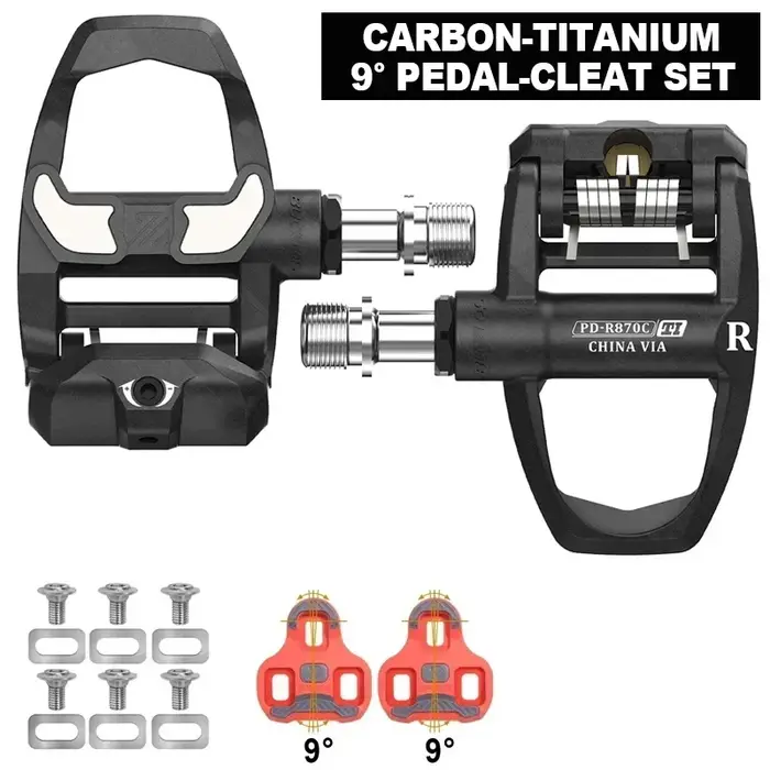 Pédales de vélo de route BUCKLOS en carbone/nylon