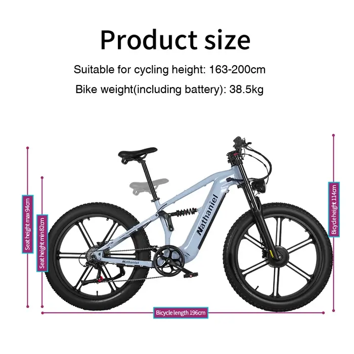 Vélo électrique Nathaniel 2000W SYR09 à double transmission