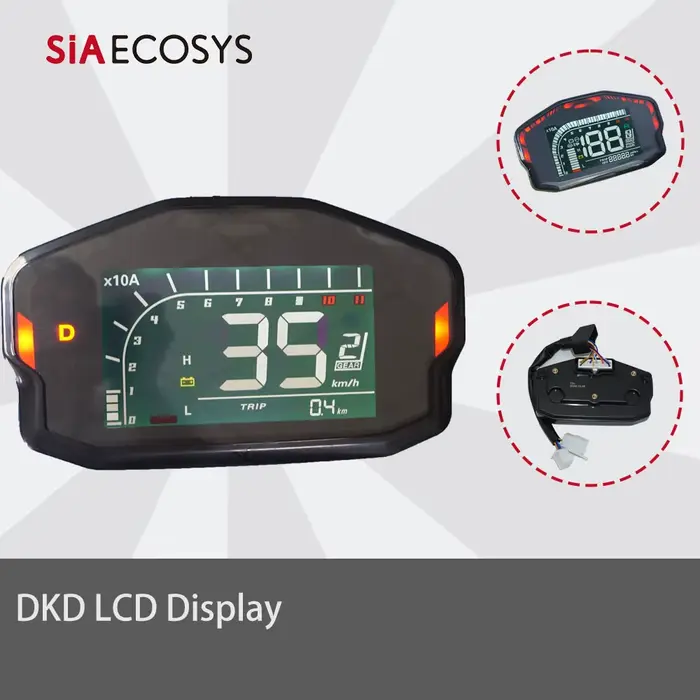 SIAECOSYS DKD écran LCD Scooter électrique moto DKD compteur de vitesse affichage numérique pour contrôleur Fardriver et VOTOL