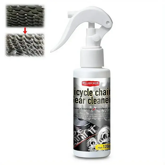 Nettoyant et lubrifiant pour chaîne de vélo 120 ml, dégraissant puissant en spray, réduit l'usure et
