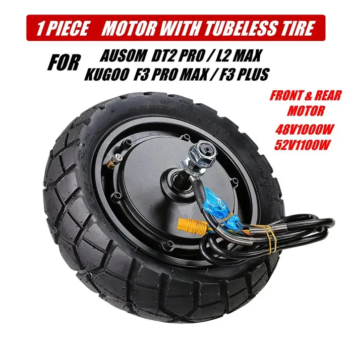 Moteur universel avec pneu tubeless pour trottinette électrique AUSOM DT2 PRO / L2 MAX / KUGOO F3 PR